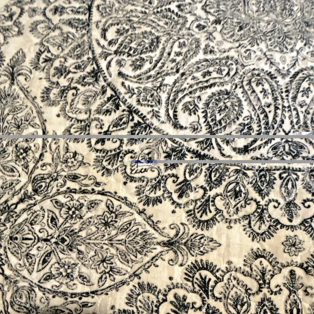 Southshore Fine Linens Ashanti Grey Paisley Quilted Pillow Shams Set of 2